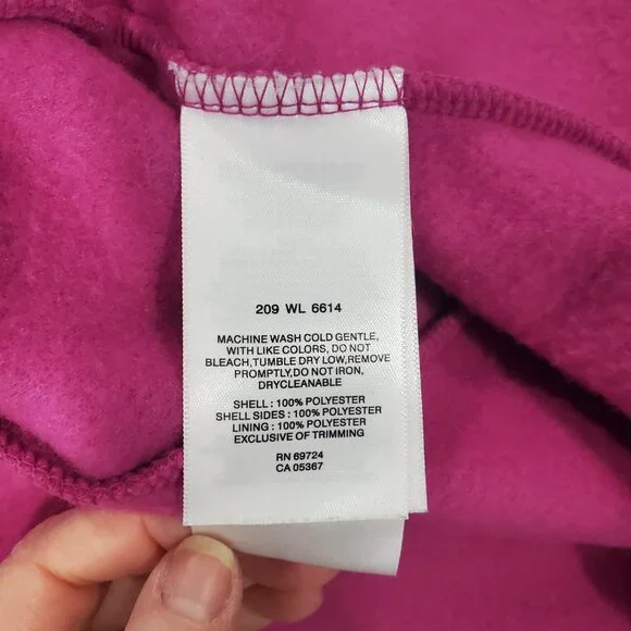 Columbia Women's Fleece jacket with hood PINK Great Condition sz Medium - Picture 5 of 5